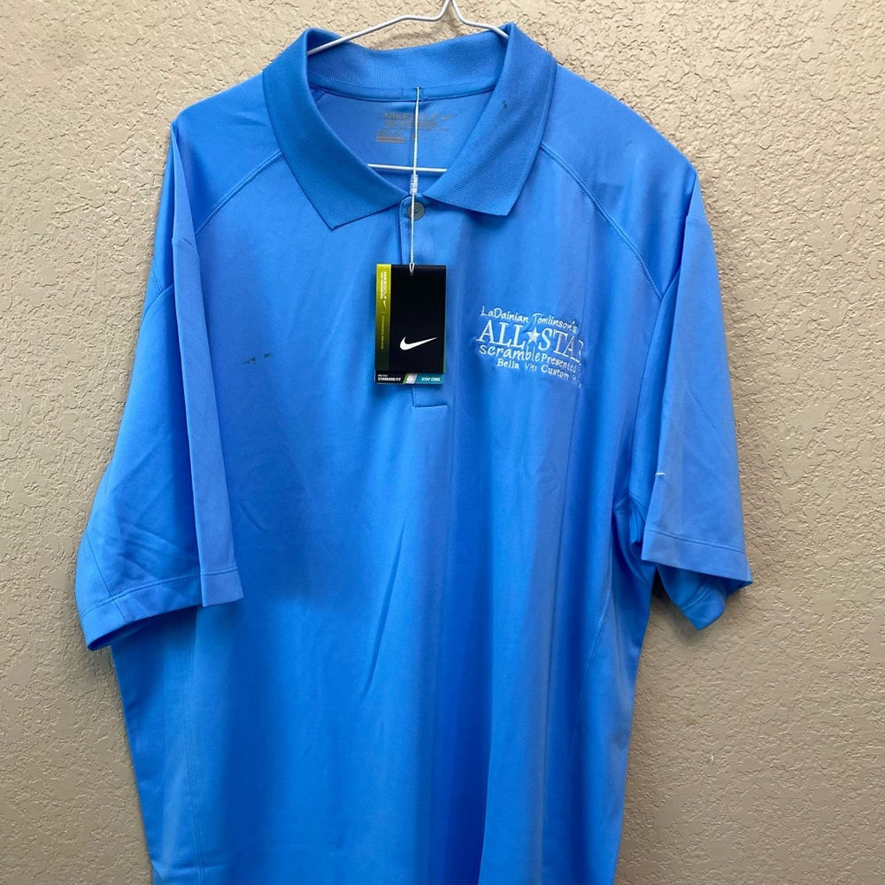 Nike Men's Vibrant Blue Polo Shirt